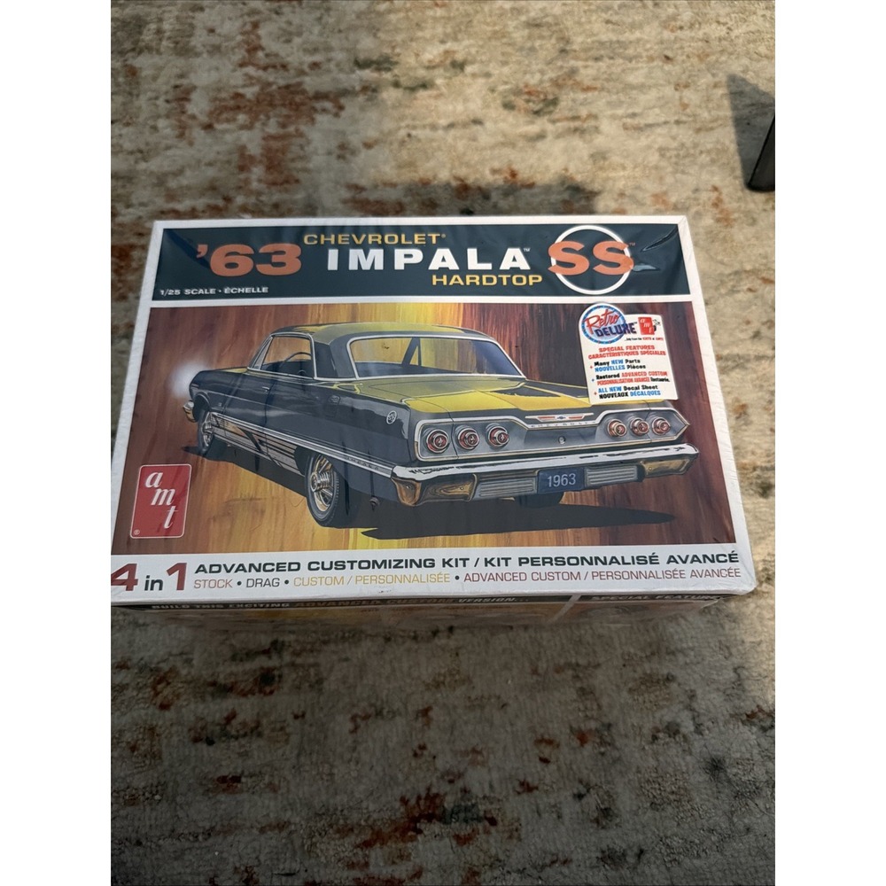 AMT 1149M 1963 Chevrolet Impala SS Hardtop 4n1 1:25 Advanced Customizing Model